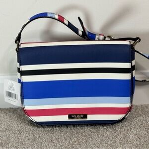 NWT Kate Spade Laurel Way Striped Multicolor Crossbody Bag Small Purse